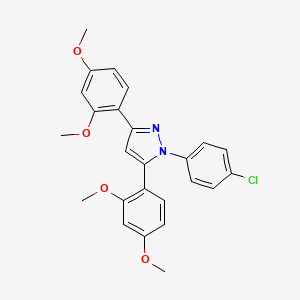 1-(4-chlorophenyl)-3,5-bis(2,4-dimethoxyphenyl)-1H-pyrazole