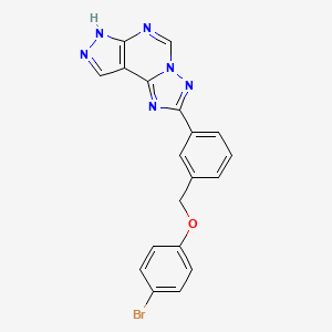 2-{3-[(4-bromophenoxy)methyl]phenyl}-7H-pyrazolo[4,3-e][1,2,4]triazolo[1,5-c]pyrimidine