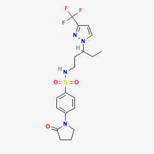 4-(2-oxopyrrolidin-1-yl)-N-{3-[3-(trifluoromethyl)-1H-pyrazol-1-yl]pentyl}benzenesulfonamide