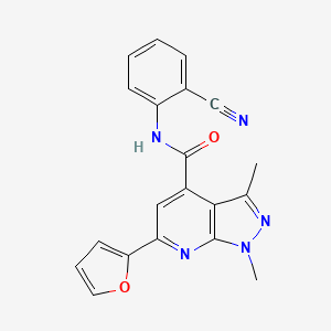 N-(2-cyanophenyl)-6-(furan-2-yl)-1,3-dimethyl-1H-pyrazolo[3,4-b]pyridine-4-carboxamide