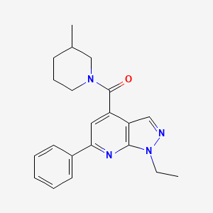 (1-ethyl-6-phenyl-1H-pyrazolo[3,4-b]pyridin-4-yl)(3-methylpiperidin-1-yl)methanone