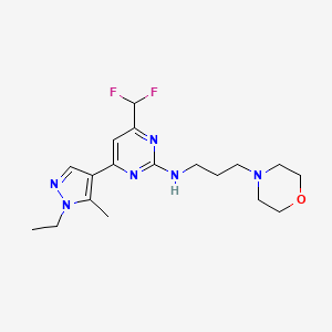 4-(difluoromethyl)-6-(1-ethyl-5-methyl-1H-pyrazol-4-yl)-N-[3-(morpholin-4-yl)propyl]pyrimidin-2-amine