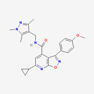 6-cyclopropyl-3-(4-methoxyphenyl)-N-[(1,3,5-trimethyl-1H-pyrazol-4-yl)methyl][1,2]oxazolo[5,4-b]pyridine-4-carboxamide