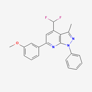 4-(difluoromethyl)-6-(3-methoxyphenyl)-3-methyl-1-phenyl-1H-pyrazolo[3,4-b]pyridine