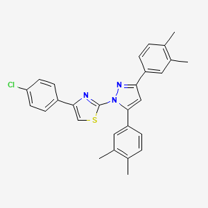 2-[3,5-bis(3,4-dimethylphenyl)-1H-pyrazol-1-yl]-4-(4-chlorophenyl)-1,3-thiazole