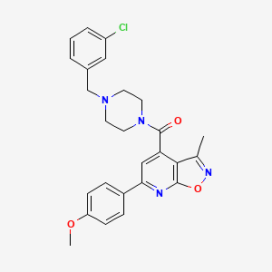 [4-(3-Chlorobenzyl)piperazin-1-yl][6-(4-methoxyphenyl)-3-methyl[1,2]oxazolo[5,4-b]pyridin-4-yl]methanone