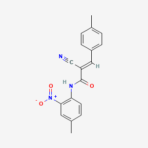 (2E)-2-cyano-N-(4-methyl-2-nitrophenyl)-3-(4-methylphenyl)prop-2-enamide