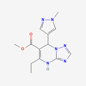 methyl 5-ethyl-7-(1-methyl-1H-pyrazol-4-yl)-4,7-dihydro[1,2,4]triazolo[1,5-a]pyrimidine-6-carboxylate