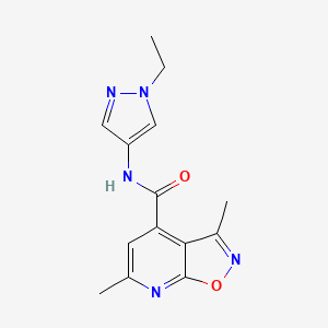 N-(1-ethyl-1H-pyrazol-4-yl)-3,6-dimethyl[1,2]oxazolo[5,4-b]pyridine-4-carboxamide