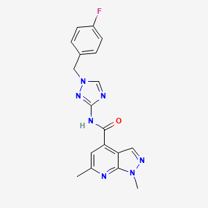 N-[1-(4-fluorobenzyl)-1H-1,2,4-triazol-3-yl]-1,6-dimethyl-1H-pyrazolo[3,4-b]pyridine-4-carboxamide