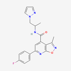 6-(4-fluorophenyl)-3-methyl-N-[1-(1H-pyrazol-1-yl)propan-2-yl][1,2]oxazolo[5,4-b]pyridine-4-carboxamide