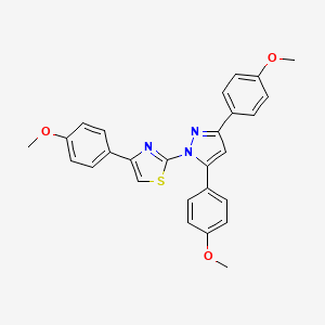 2-[3,5-bis(4-methoxyphenyl)-1H-pyrazol-1-yl]-4-(4-methoxyphenyl)-1,3-thiazole