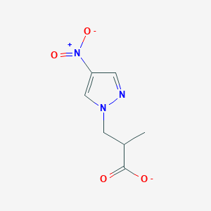 molecular formula C7H8N3O4- B10922768 2-methyl-3-(4-nitro-1H-pyrazol-1-yl)propanoate 