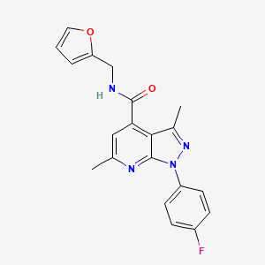 1-(4-fluorophenyl)-N-(furan-2-ylmethyl)-3,6-dimethyl-1H-pyrazolo[3,4-b]pyridine-4-carboxamide