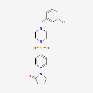 1-(4-{[4-(3-Chlorobenzyl)piperazin-1-yl]sulfonyl}phenyl)pyrrolidin-2-one