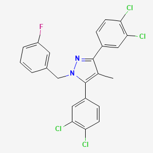 3,5-bis(3,4-dichlorophenyl)-1-(3-fluorobenzyl)-4-methyl-1H-pyrazole