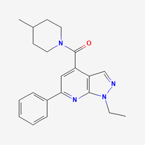 (1-ethyl-6-phenyl-1H-pyrazolo[3,4-b]pyridin-4-yl)(4-methylpiperidin-1-yl)methanone