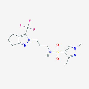 1,3-dimethyl-N-{3-[3-(trifluoromethyl)-5,6-dihydrocyclopenta[c]pyrazol-2(4H)-yl]propyl}-1H-pyrazole-4-sulfonamide