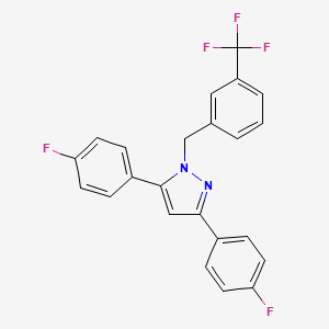 3,5-bis(4-fluorophenyl)-1-[3-(trifluoromethyl)benzyl]-1H-pyrazole