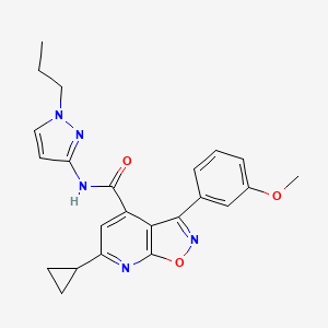 6-cyclopropyl-3-(3-methoxyphenyl)-N-(1-propyl-1H-pyrazol-3-yl)[1,2]oxazolo[5,4-b]pyridine-4-carboxamide