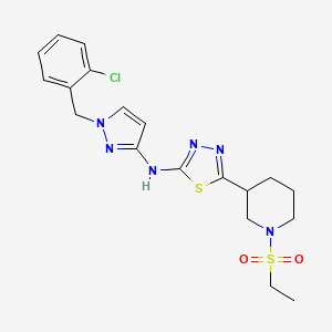 N-[1-(2-chlorobenzyl)-1H-pyrazol-3-yl]-5-[1-(ethylsulfonyl)piperidin-3-yl]-1,3,4-thiadiazol-2-amine