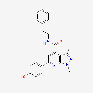 6-(4-methoxyphenyl)-1,3-dimethyl-N-(2-phenylethyl)-1H-pyrazolo[3,4-b]pyridine-4-carboxamide