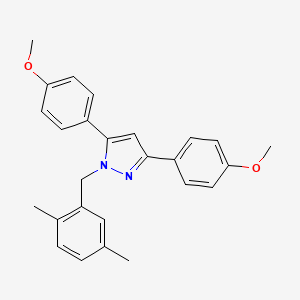 1-(2,5-dimethylbenzyl)-3,5-bis(4-methoxyphenyl)-1H-pyrazole