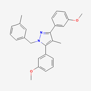 3,5-bis(3-methoxyphenyl)-4-methyl-1-(3-methylbenzyl)-1H-pyrazole