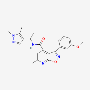 N-[1-(1,5-dimethyl-1H-pyrazol-4-yl)ethyl]-3-(3-methoxyphenyl)-6-methyl[1,2]oxazolo[5,4-b]pyridine-4-carboxamide