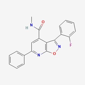 3-(2-fluorophenyl)-N-methyl-6-phenyl[1,2]oxazolo[5,4-b]pyridine-4-carboxamide