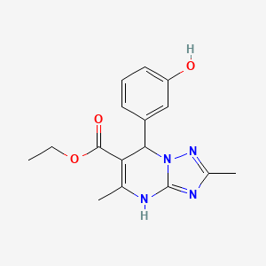 molecular formula C16H18N4O3 B10923128 Ethyl 7-(3-hydroxyphenyl)-2,5-dimethyl-4,7-dihydro[1,2,4]triazolo[1,5-A]pyrimidine-6-carboxylate 