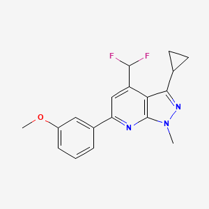 3-cyclopropyl-4-(difluoromethyl)-6-(3-methoxyphenyl)-1-methyl-1H-pyrazolo[3,4-b]pyridine