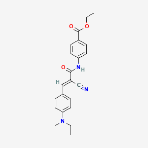 ethyl 4-({(2E)-2-cyano-3-[4-(diethylamino)phenyl]prop-2-enoyl}amino)benzoate