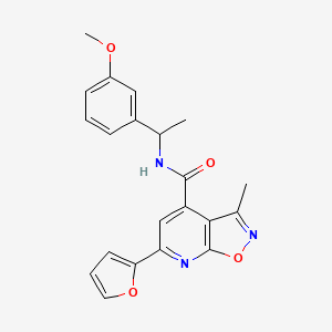 6-(furan-2-yl)-N-[1-(3-methoxyphenyl)ethyl]-3-methyl[1,2]oxazolo[5,4-b]pyridine-4-carboxamide