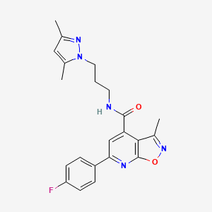 N-[3-(3,5-dimethyl-1H-pyrazol-1-yl)propyl]-6-(4-fluorophenyl)-3-methyl[1,2]oxazolo[5,4-b]pyridine-4-carboxamide