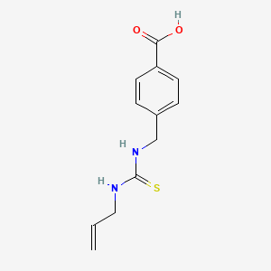 molecular formula C12H14N2O2S B10923223 4-{[(Prop-2-en-1-ylcarbamothioyl)amino]methyl}benzoic acid 