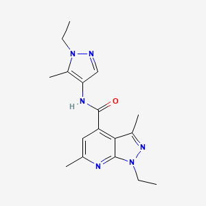 1-ethyl-N-(1-ethyl-5-methyl-1H-pyrazol-4-yl)-3,6-dimethyl-1H-pyrazolo[3,4-b]pyridine-4-carboxamide