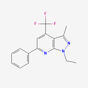 1-ethyl-3-methyl-6-phenyl-4-(trifluoromethyl)-1H-pyrazolo[3,4-b]pyridine