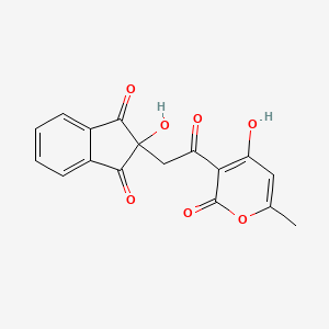 2-hydroxy-2-[2-(4-hydroxy-6-methyl-2-oxo-2H-pyran-3-yl)-2-oxoethyl]-1H-indene-1,3(2H)-dione