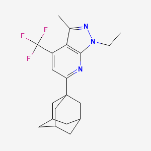 6-(1-Adamantyl)-1-ethyl-3-methyl-4-(trifluoromethyl)-1H-pyrazolo[3,4-B]pyridine