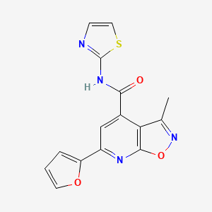 6-(furan-2-yl)-3-methyl-N-(1,3-thiazol-2-yl)[1,2]oxazolo[5,4-b]pyridine-4-carboxamide