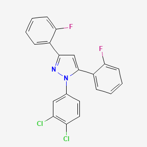 1-(3,4-dichlorophenyl)-3,5-bis(2-fluorophenyl)-1H-pyrazole