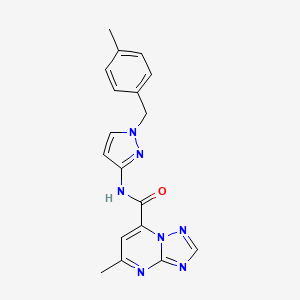 5-methyl-N-[1-(4-methylbenzyl)-1H-pyrazol-3-yl][1,2,4]triazolo[1,5-a]pyrimidine-7-carboxamide