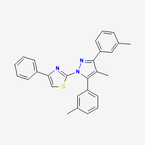 2-[4-methyl-3,5-bis(3-methylphenyl)-1H-pyrazol-1-yl]-4-phenyl-1,3-thiazole