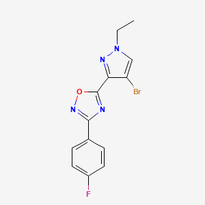 5-(4-bromo-1-ethyl-1H-pyrazol-3-yl)-3-(4-fluorophenyl)-1,2,4-oxadiazole