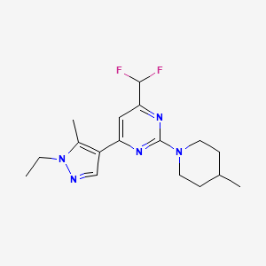 4-(difluoromethyl)-6-(1-ethyl-5-methyl-1H-pyrazol-4-yl)-2-(4-methylpiperidin-1-yl)pyrimidine