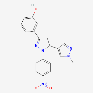 3-[1'-methyl-2-(4-nitrophenyl)-3,4-dihydro-1'H,2H-3,4'-bipyrazol-5-yl]phenol