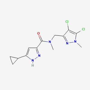 5-cyclopropyl-N-[(4,5-dichloro-1-methyl-1H-pyrazol-3-yl)methyl]-N-methyl-1H-pyrazole-3-carboxamide