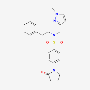 N-[(1-methyl-1H-pyrazol-3-yl)methyl]-4-(2-oxopyrrolidin-1-yl)-N-(2-phenylethyl)benzenesulfonamide