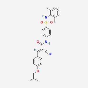 molecular formula C28H29N3O4S B10923447 (2E)-2-cyano-N-{4-[(2,6-dimethylphenyl)sulfamoyl]phenyl}-3-[4-(2-methylpropoxy)phenyl]prop-2-enamide 